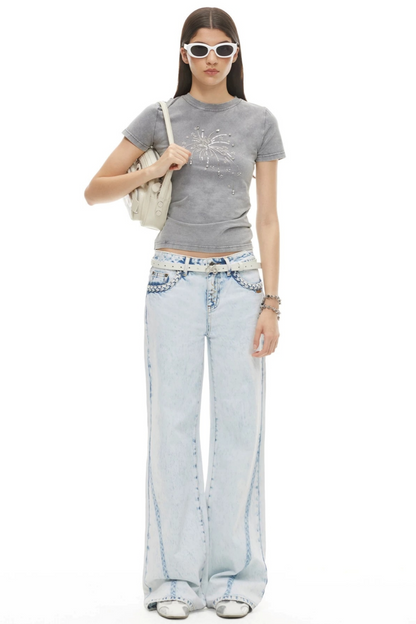 Heavy-Duty Beaded Fireworks Pony T-Shirt