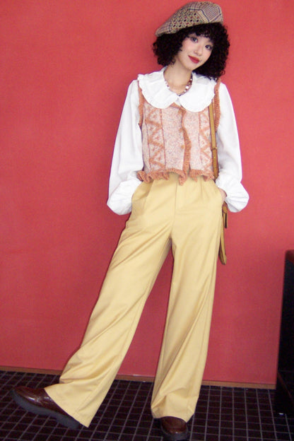 Simple Style Straight-Leg Pants