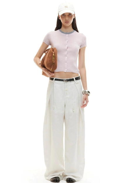 Tencel Linen Wide-Leg Pants