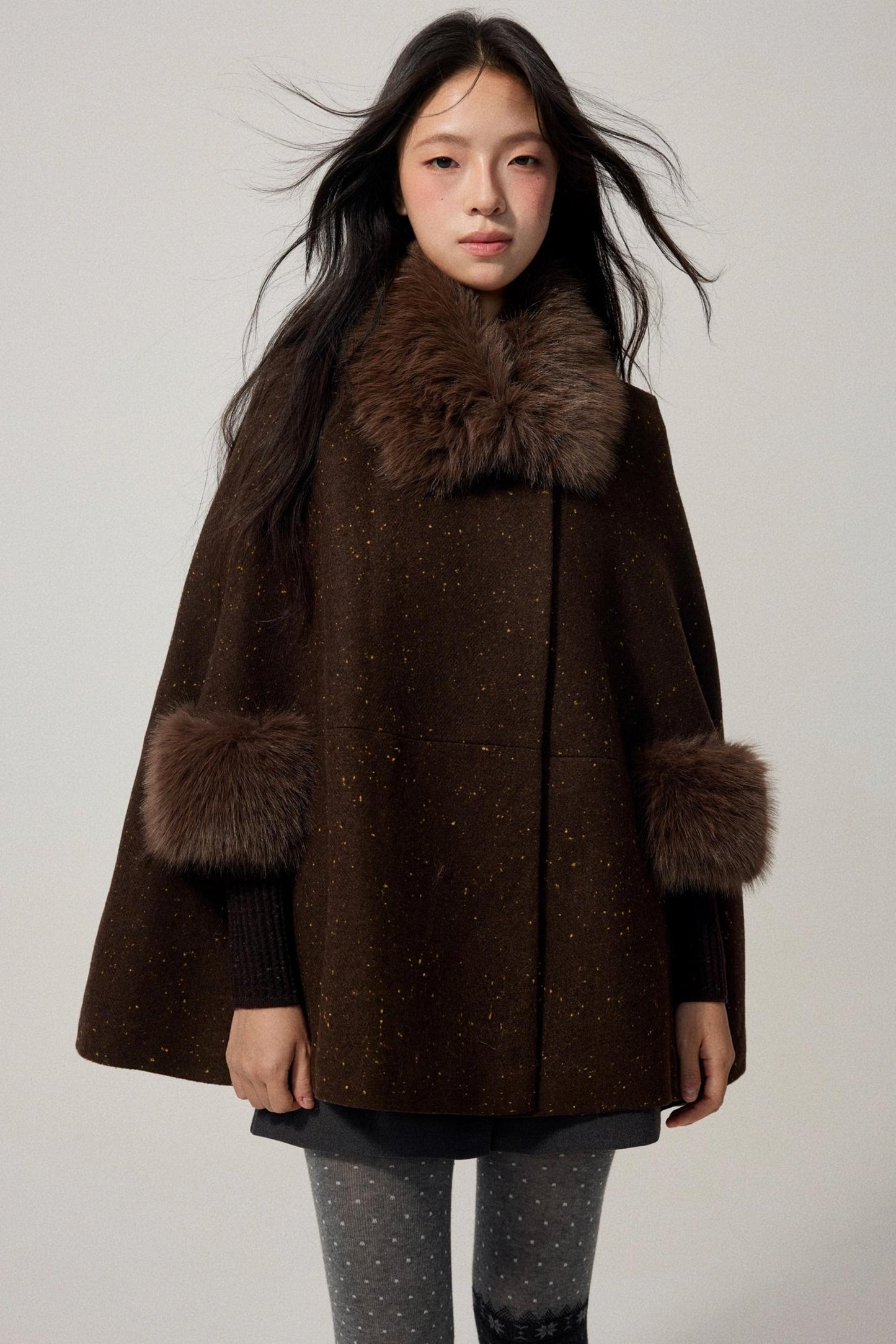 Detachable Corsage Turtleneck Sweater