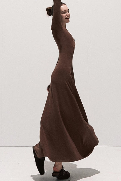 Basic Lace Knit Waist Dress