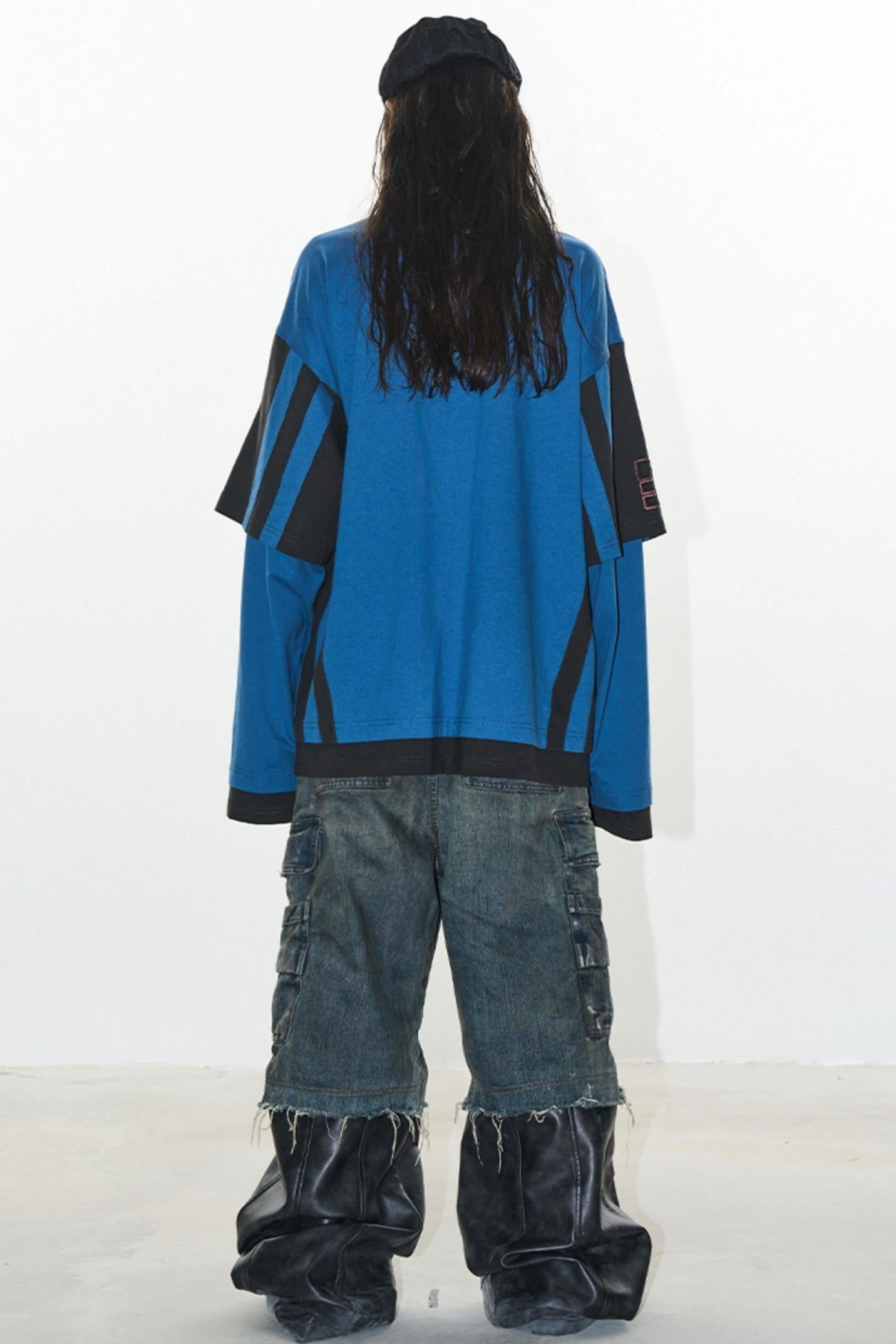 Layered Stripe Jersey T-Shirt