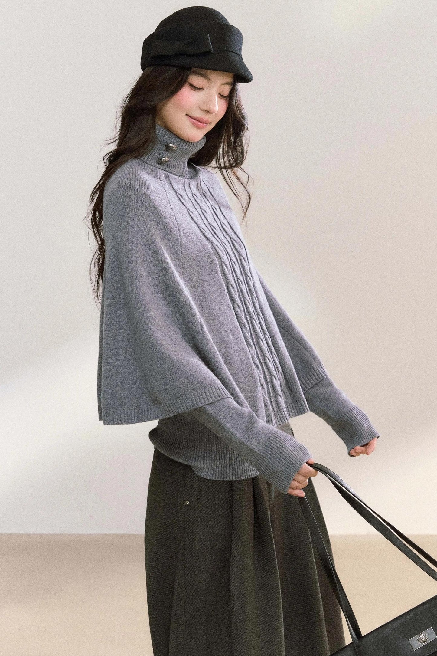 Twisted Turtleneck Sweater