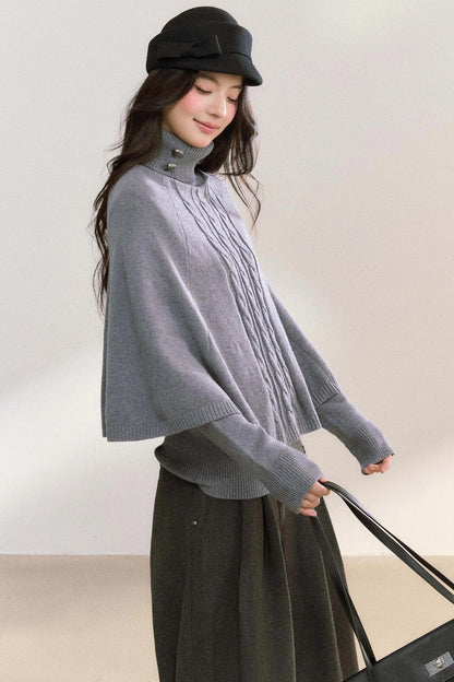 Twisted Turtleneck Sweater