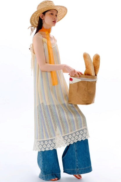 Rainbow Bohemian Hand Hook Flower Dress