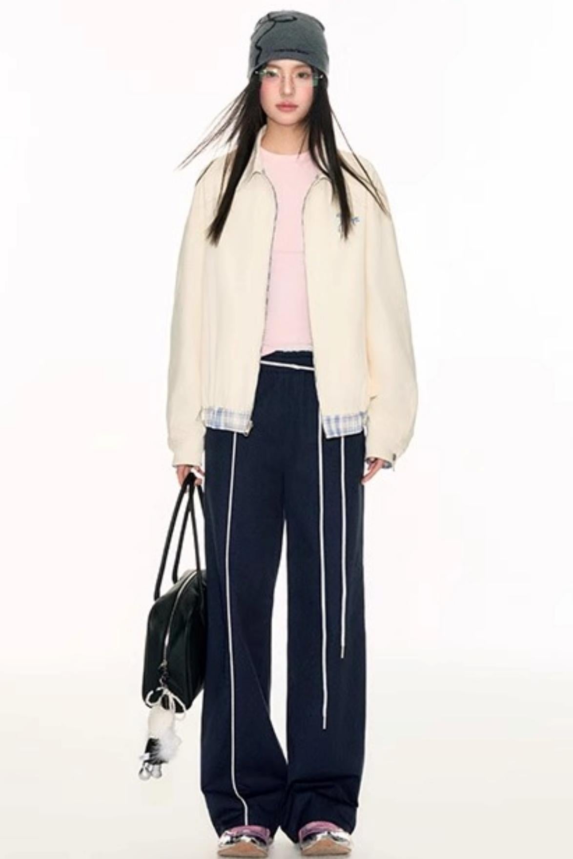 Strappy Blue Plaid Jacket Set-Up