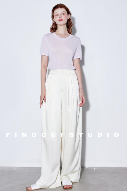 Breeze Pleat Wide-Leg Pants