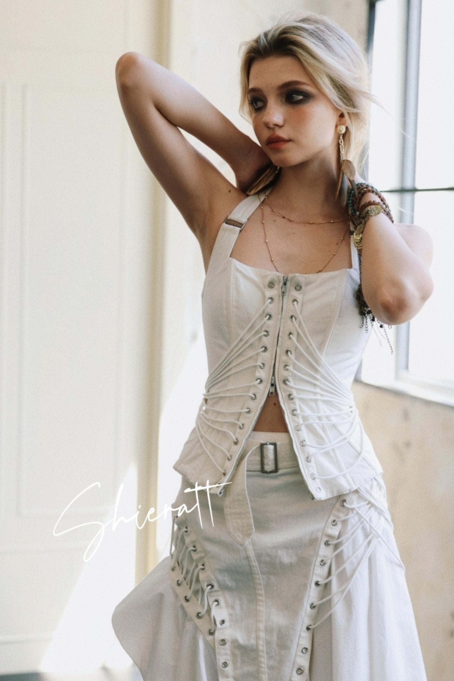 Strappy Flare Skirt Set