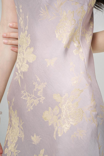 Chic Jacquard Slim Cheongsam Dress