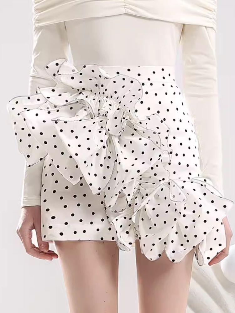 Sexy temperament irregular short skirt