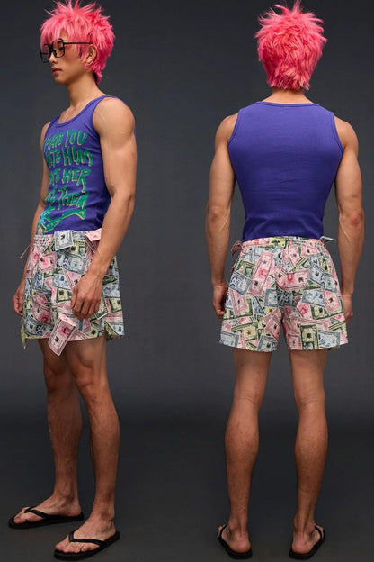 Money Printed Cargo Pants