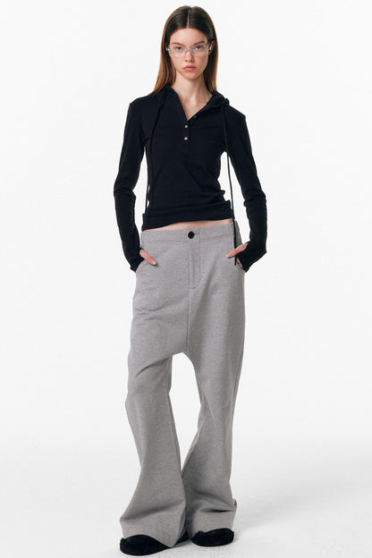 Drawstring Hooded Stretchy Top