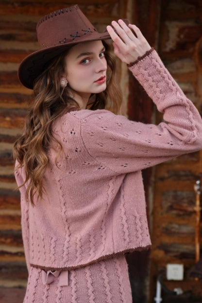 Juliet Retro Wool Knit Dress Set-Up