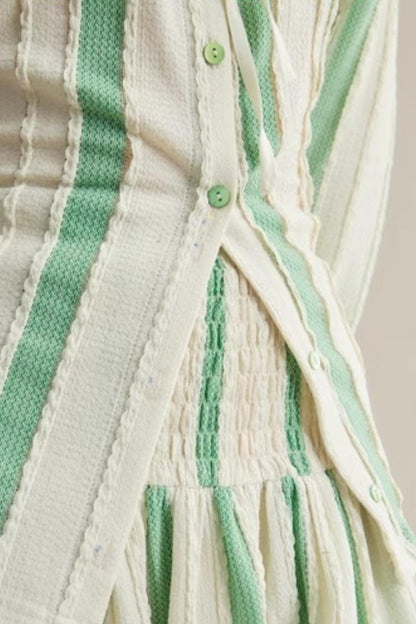 Elven Stripe Cardigan Skirt Set-Up