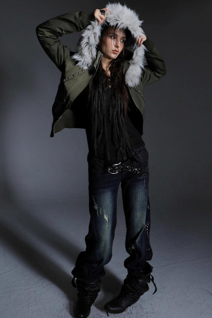 Autumn Short Waist Fur Jacket