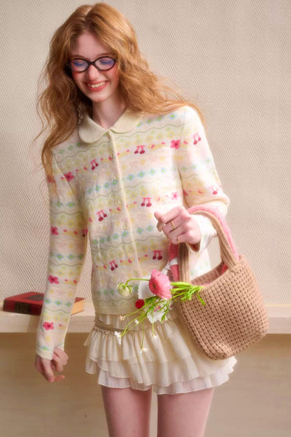 Rainbow Fair Isle Cozy Cardigan