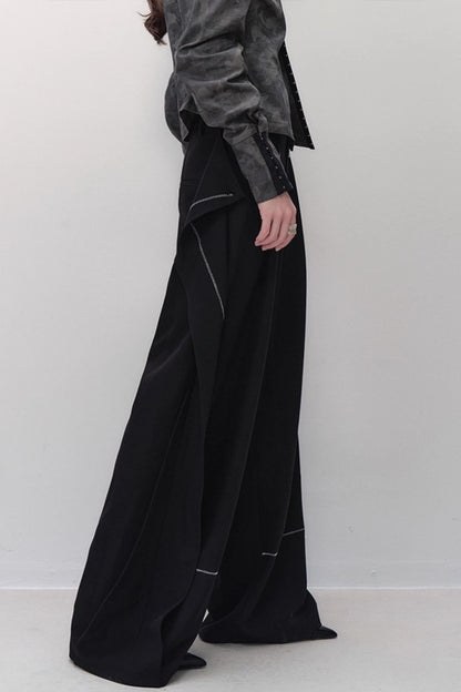 Black Wide-leg Pants