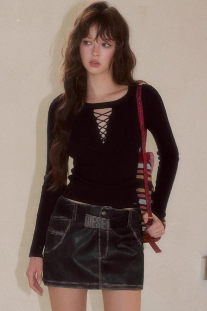 Sweet Strap Slim Knitwear