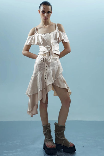 Spectacular Linen Skirt Set-Up