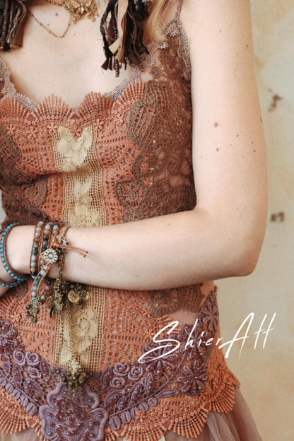 Vintage Elf Embroidered Dress