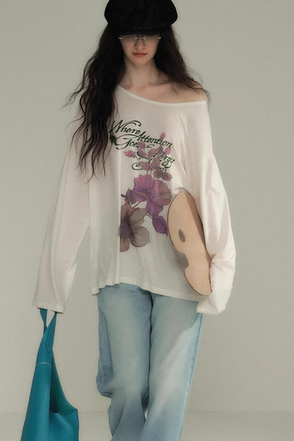 Tree of Life Tencel Slub Cotton Long Sleeve T-shirt