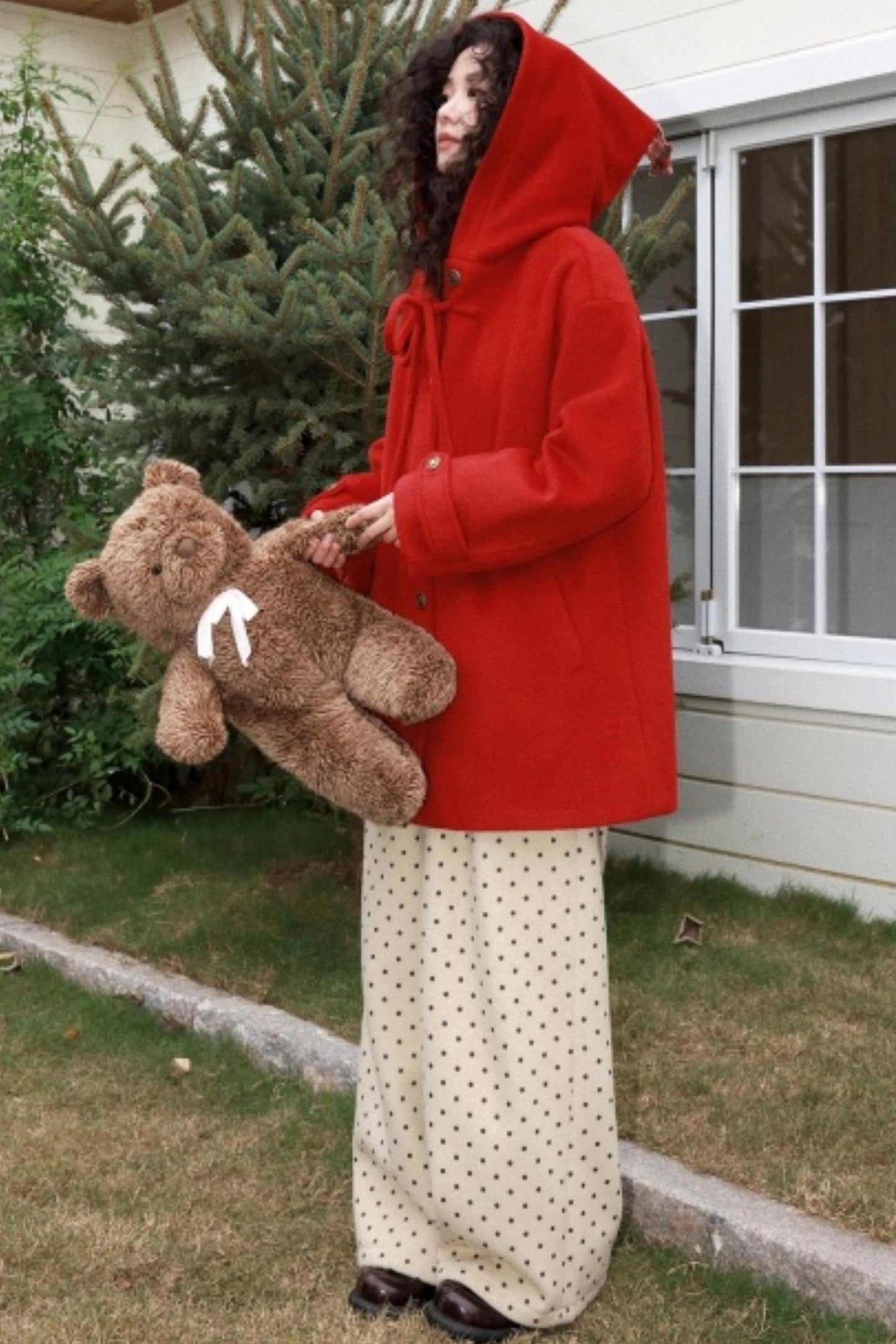 Polka Dot Woolen Pants