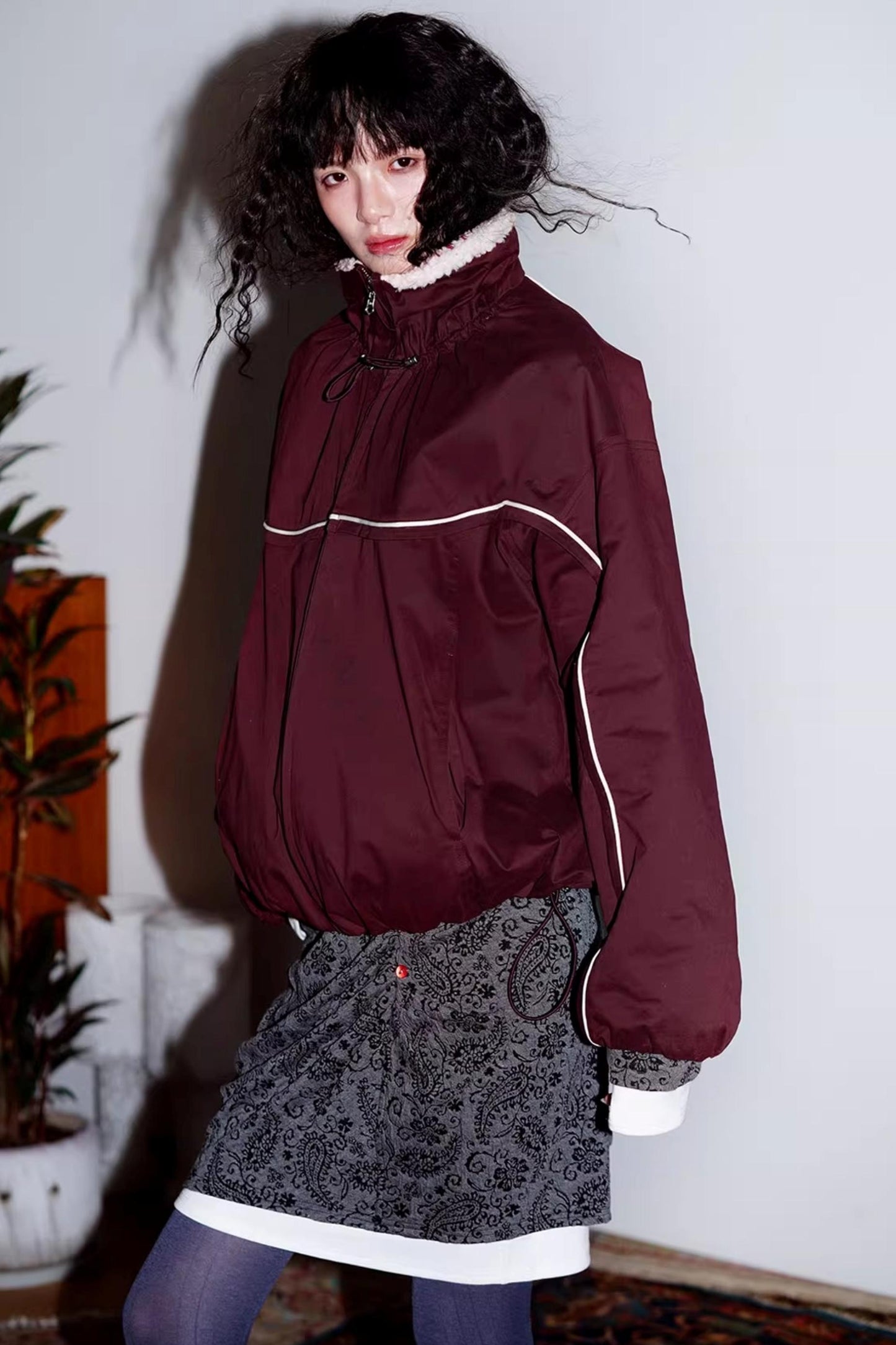 Retro Paisley Sweater Skirt Set-Up