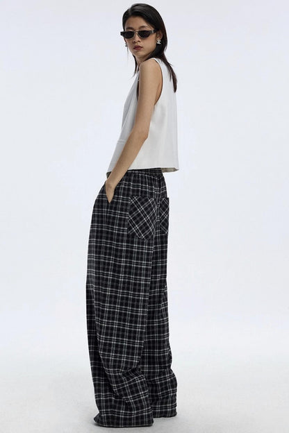 White Collarless V-Neck Loose Suit Set-Up