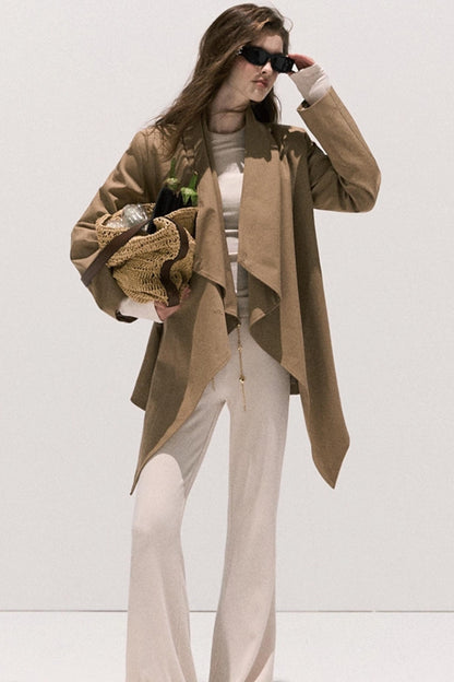 Soft Crew Neck Knitwear Bootcut Trouser Set-Up