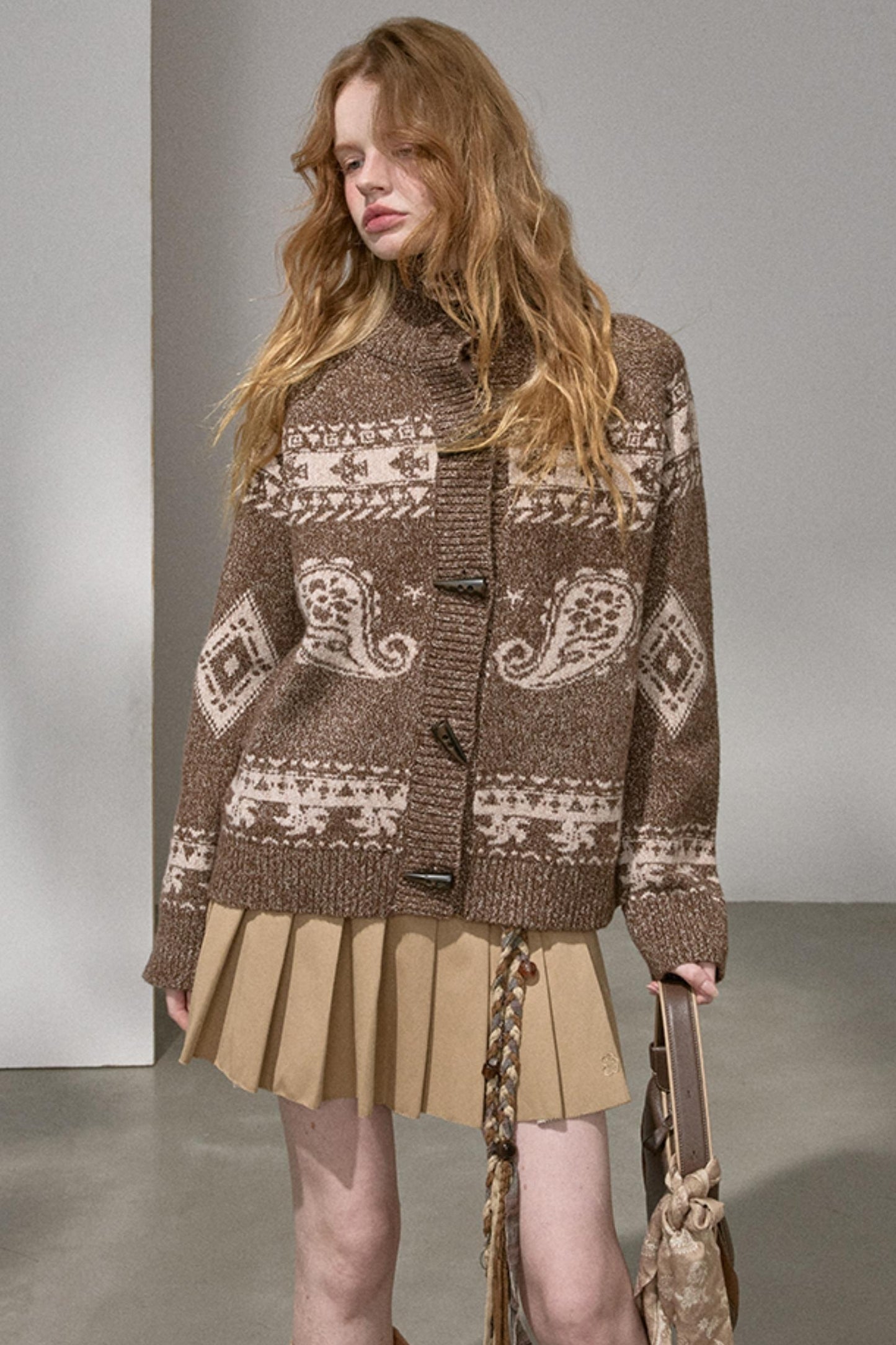 Cashew Island Floral Yarn Jacket