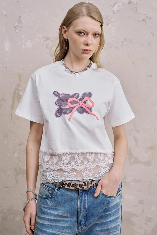 Summer Bow-Detail Running Tee