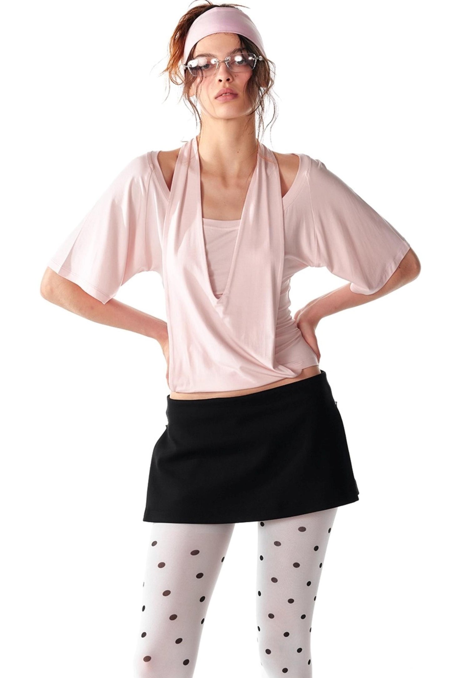 Soft Skin-Friendly Halterneck Stretch T-Shirt