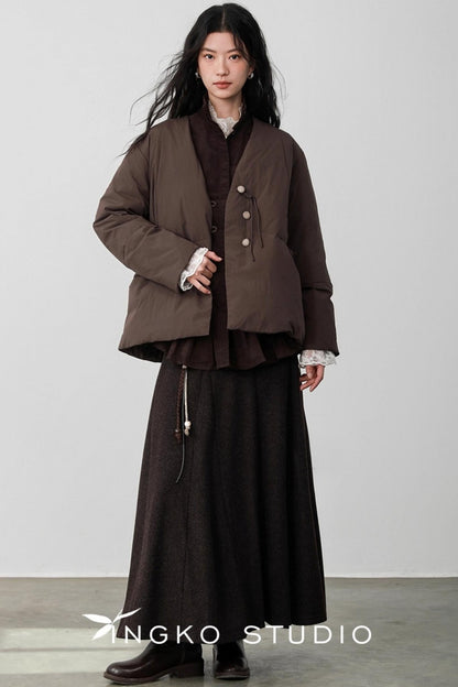 Fallen Leaves V-Neck Jacket