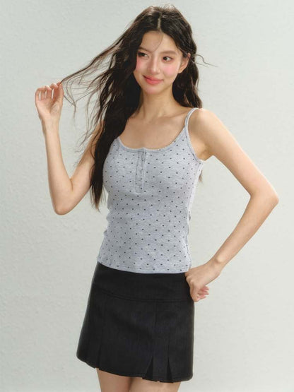 Front Button Chest Padded Camisole