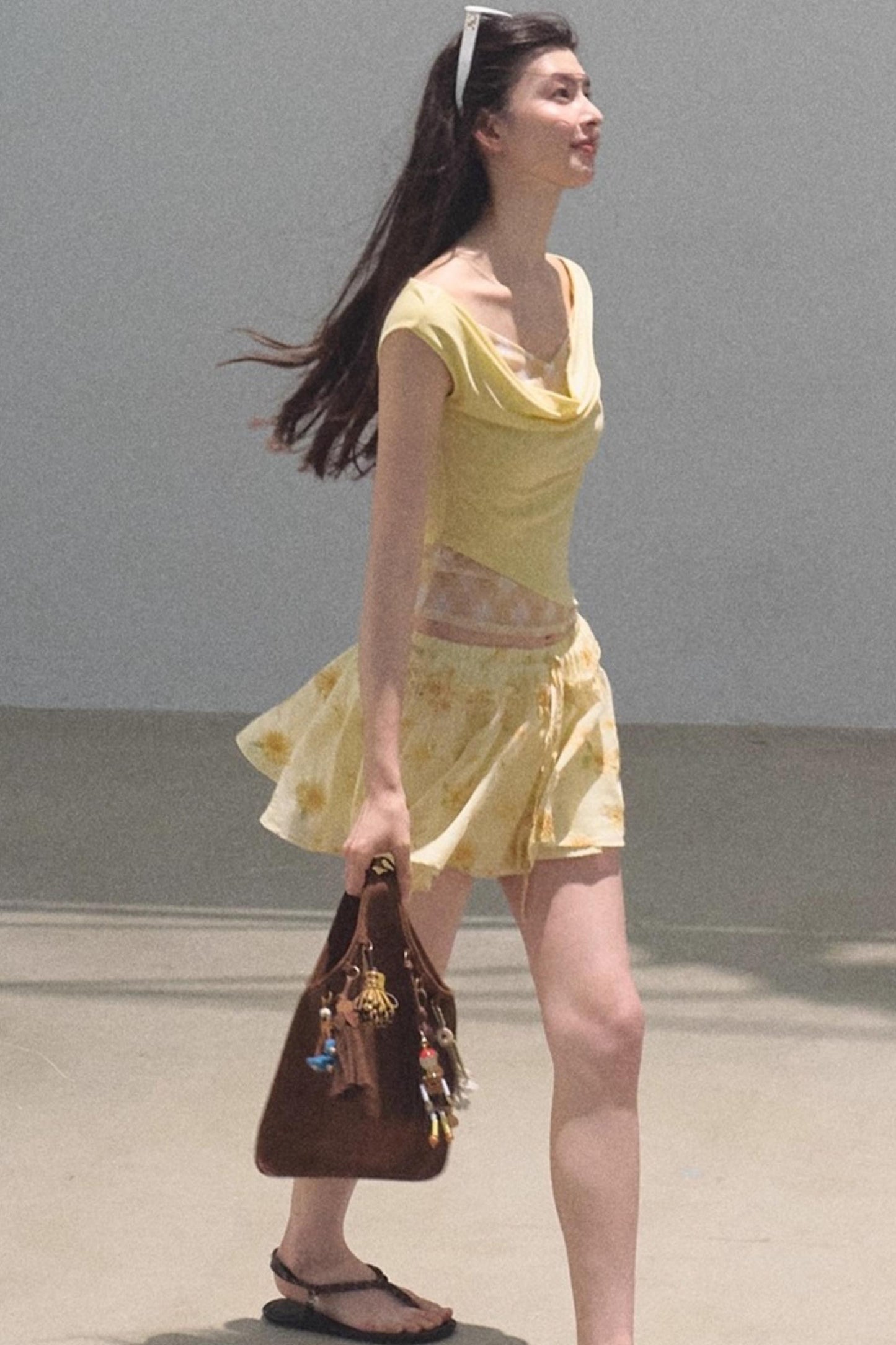 Embroidered Lyocell Puffy A-Line Skirt