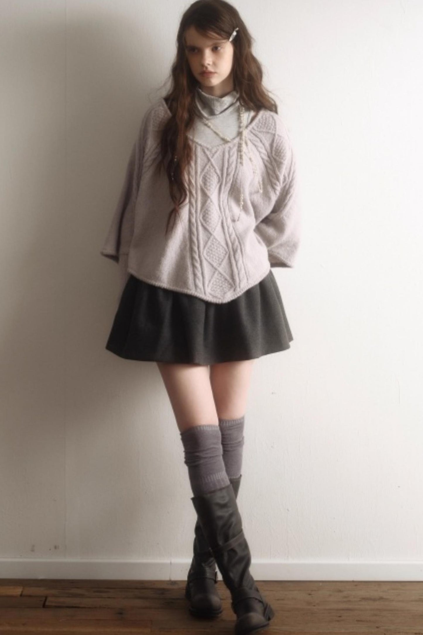 Artist-Created Retro Woolen Skirt