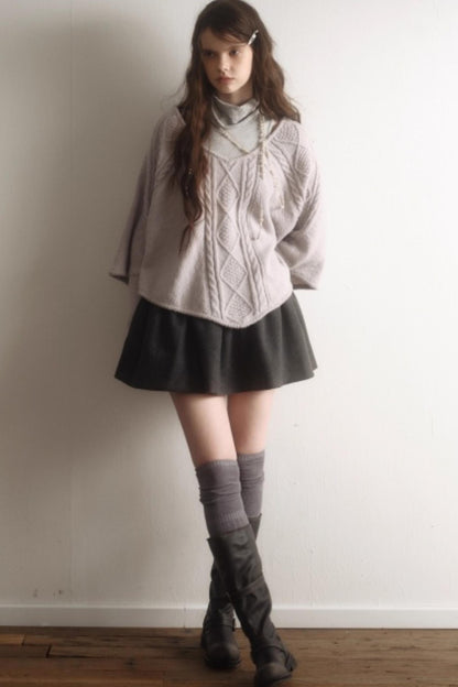 Artist-Created Retro Woolen Skirt