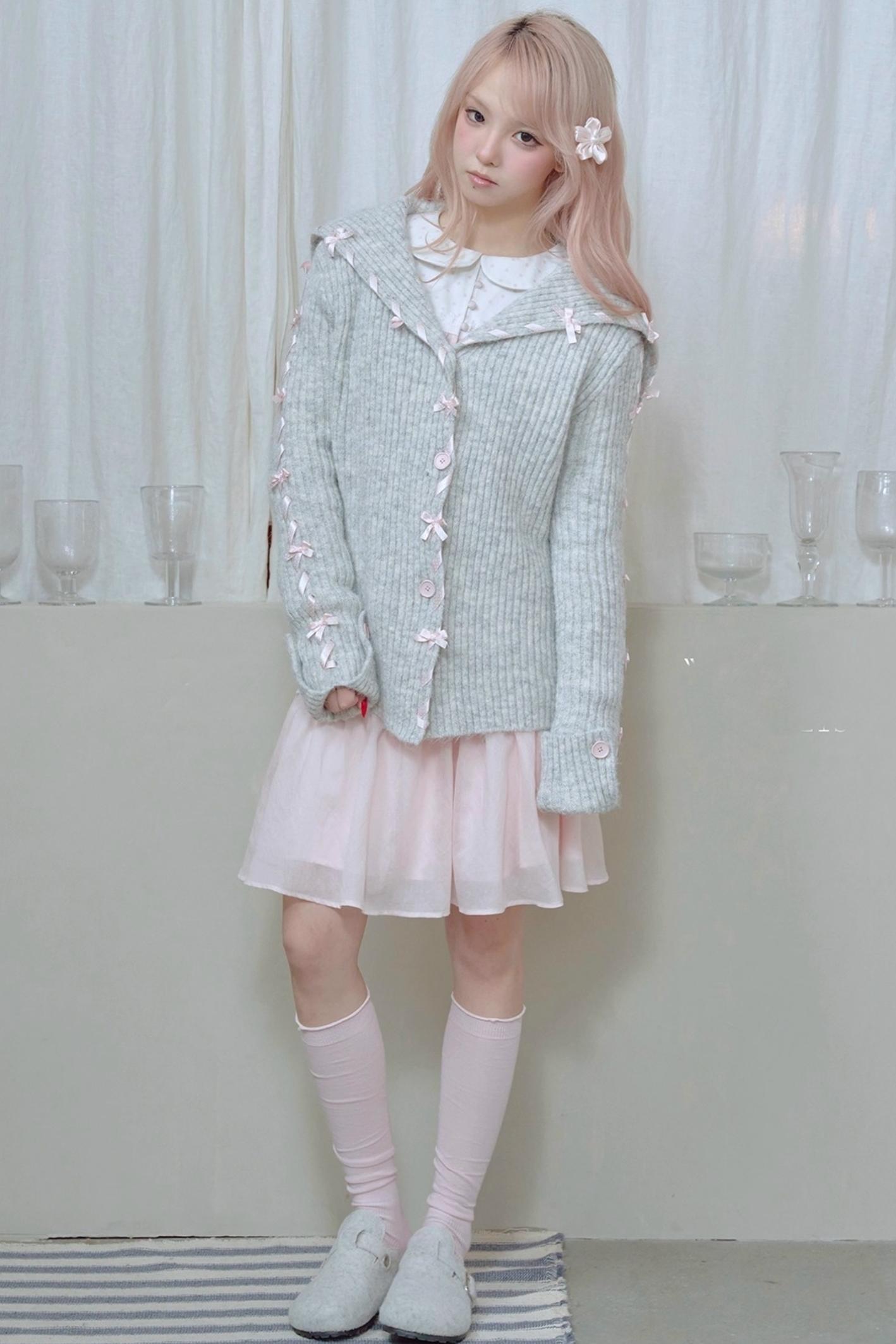 Pleated Lace Pink Skirt