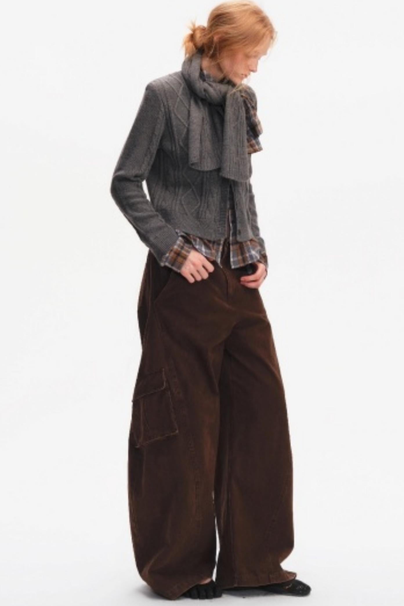 Wool Twist Pattern Cardigan Set-Up