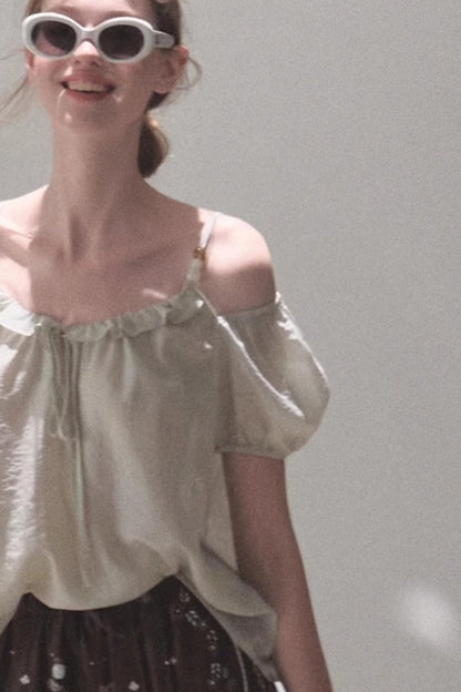 Summer Breeze Bubble Sleeve Top