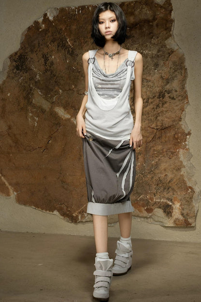 Asymmetrical Retro Sleeveless Vest