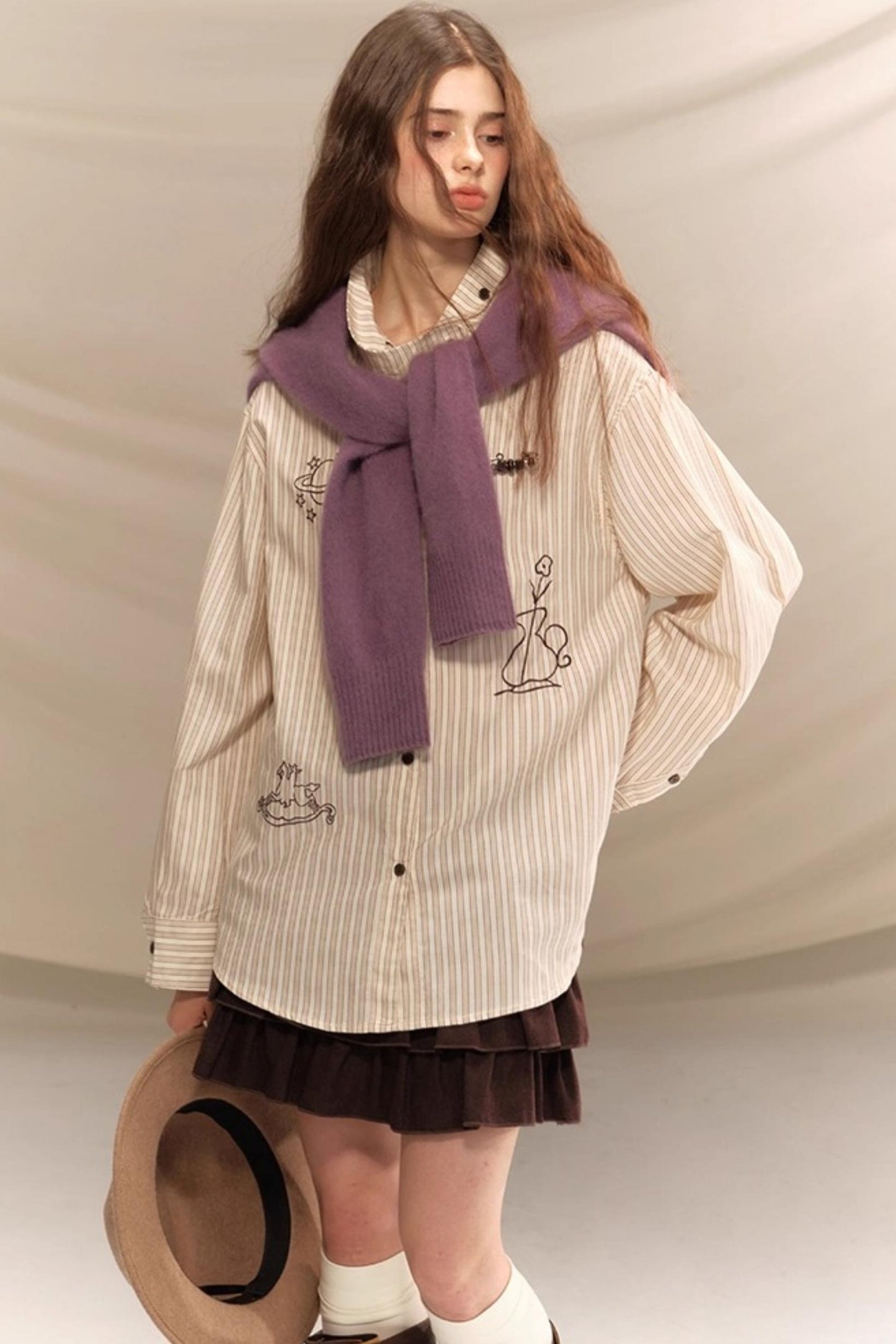 Winter Wool High-Waisted Skirt