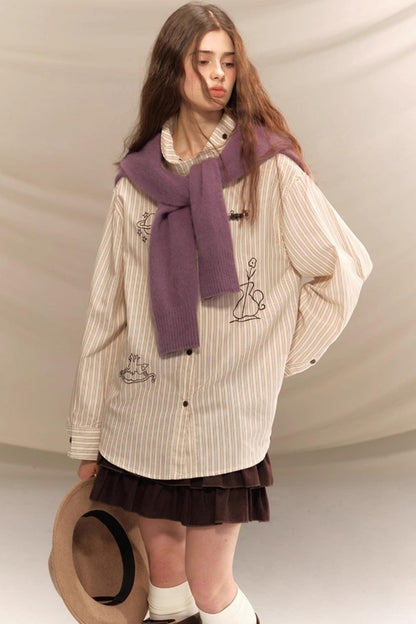 Winter Wool High-Waisted Skirt