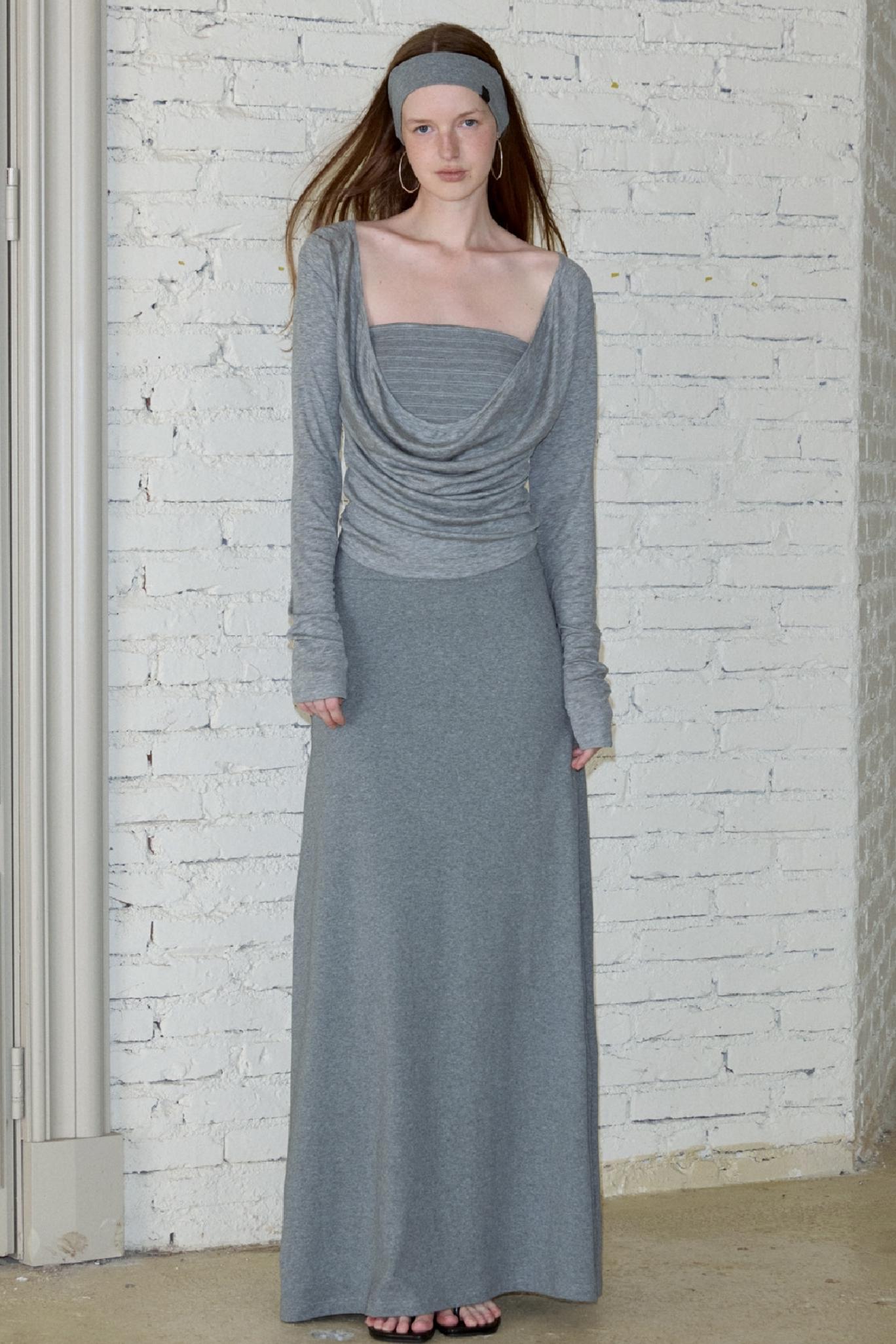 Fantasy Lyocell Collar Long-Sleeved T-Shirt