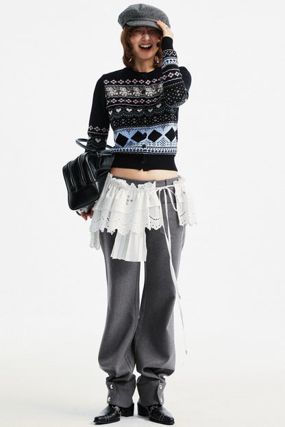 Lace Asymmetric Belt Accessory