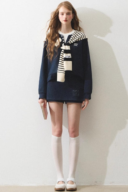 Mint Vintage Doppellagiges Sweatshirt