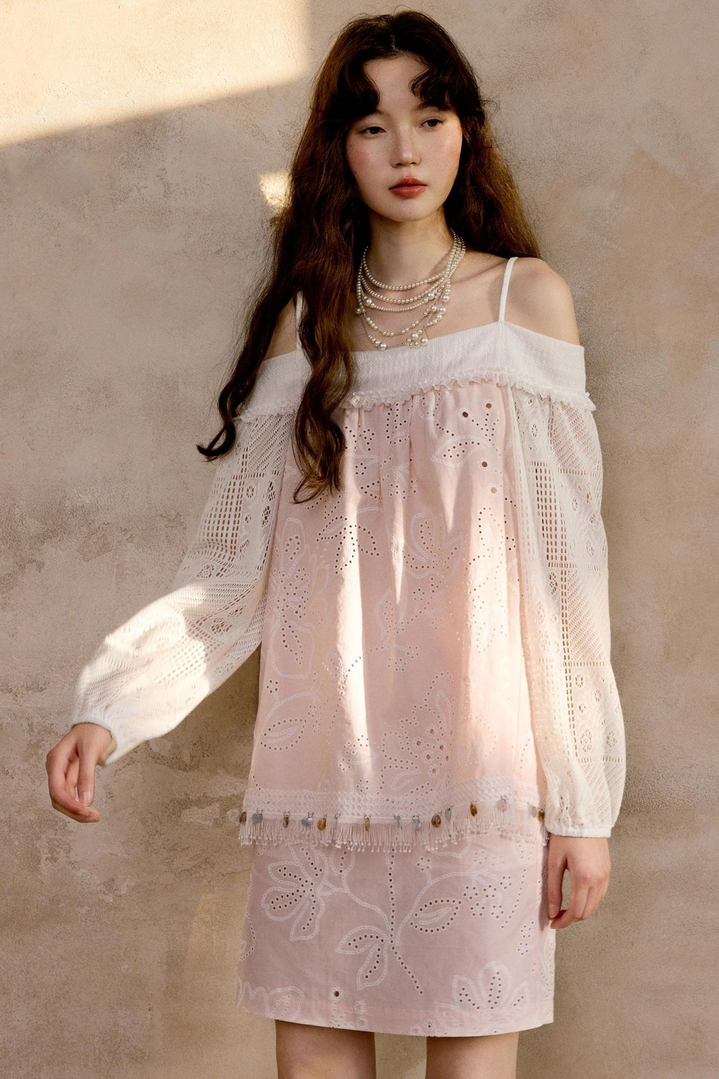 Original Pink Flower Suspender Top