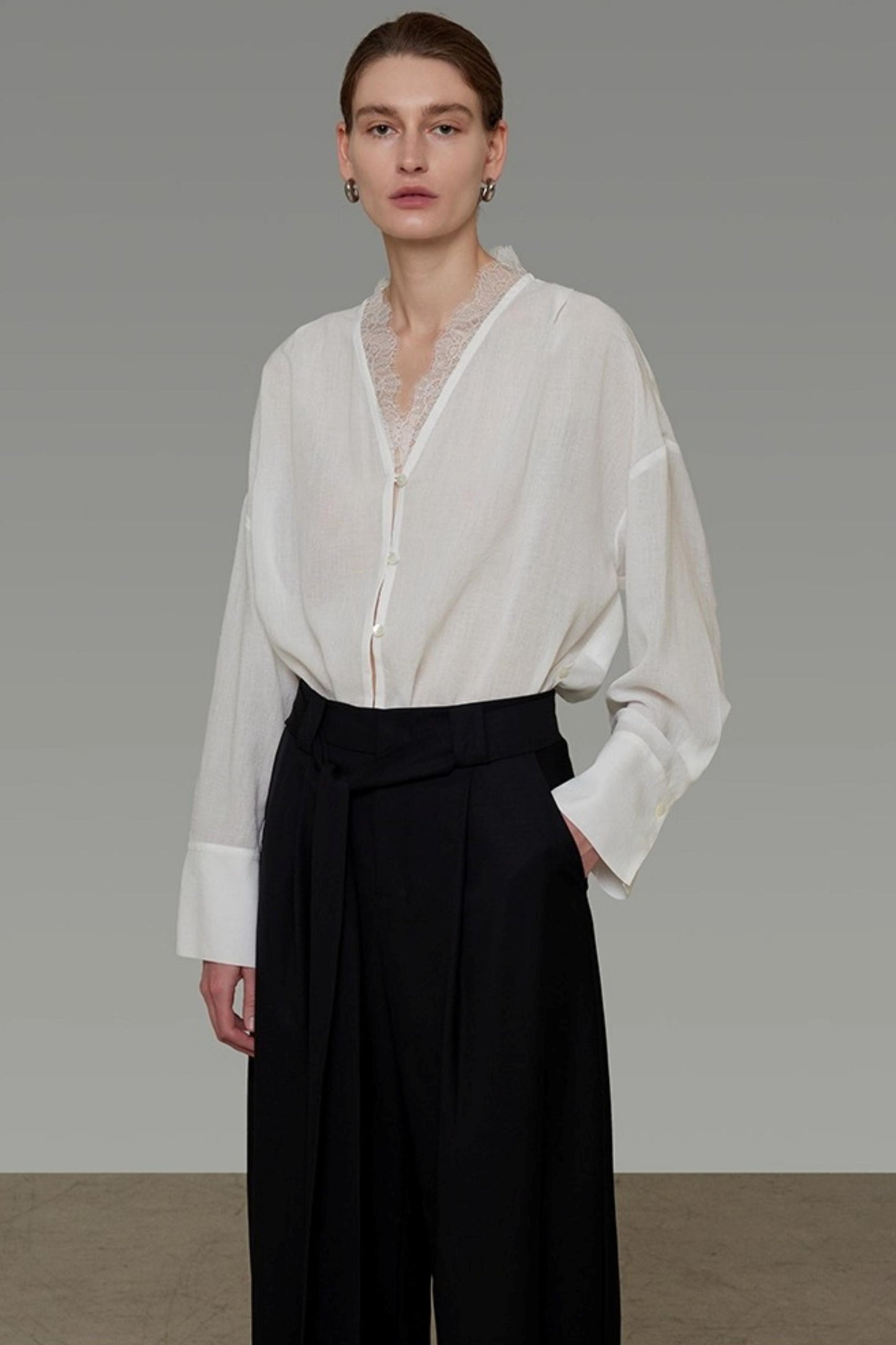 Autumn Lace V-Neck Top