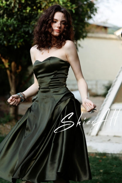 Wanderlust Satin Fit & Flare Dress