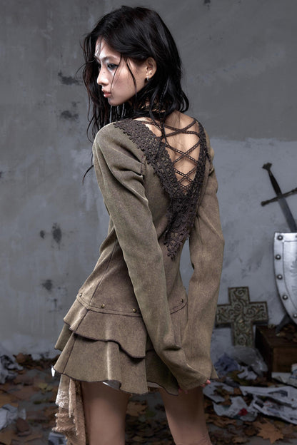 Palace Deep V-Neck Knitted Dress